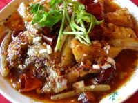 旬の魚の四川唐辛子煮込み