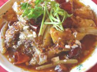 旬の魚の四川唐辛子煮込み