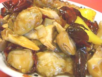 塩漬け唐辛子と豚肉青菜の炒め（辛）